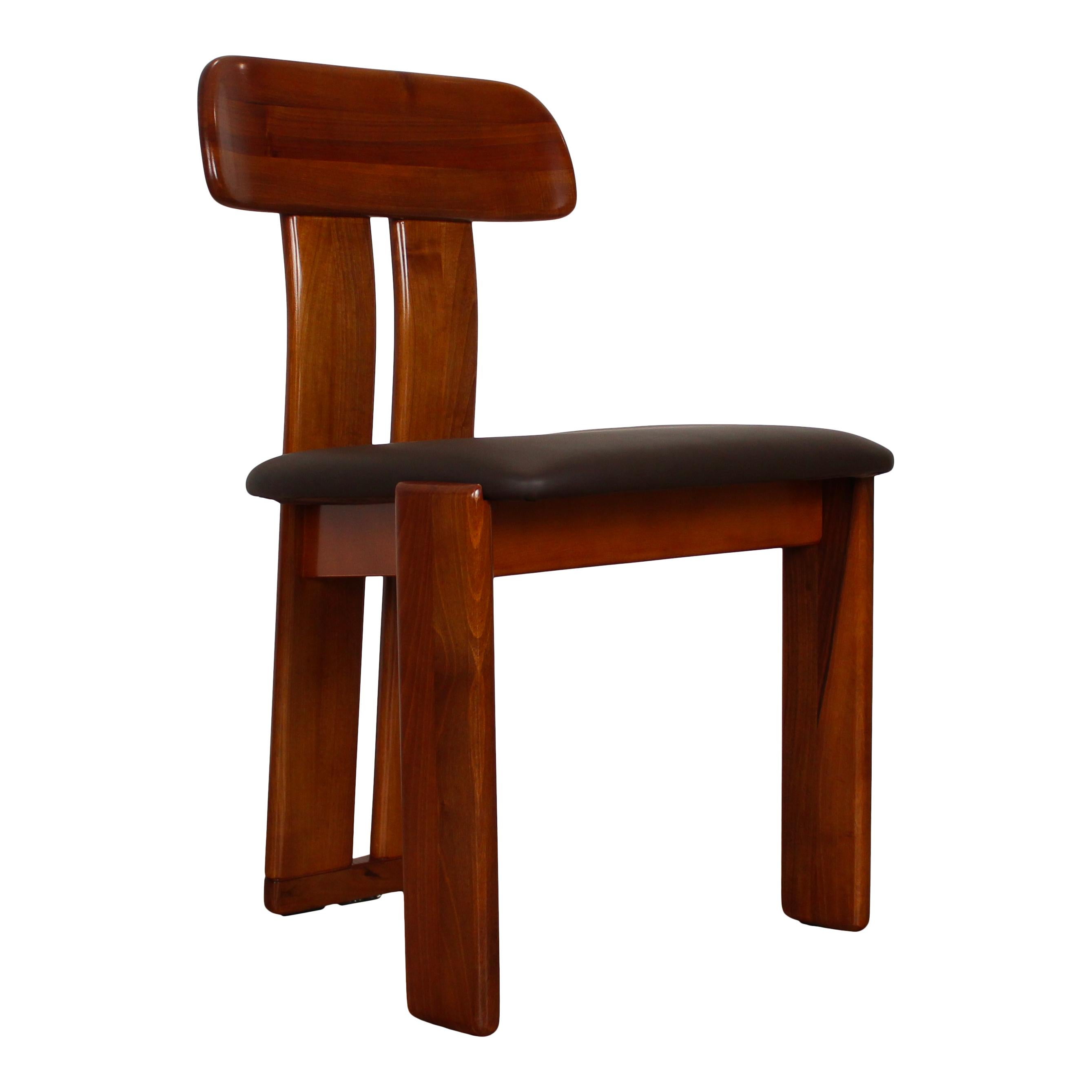 Mario Marenco Walnut Sapporo Dining Chairs for Mobilgirgi, 1970s, Set of 8 For Sale 4