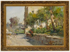 Mario Maresca (1913-1991) - Framed Oil, Italian Street Scene with Chickens