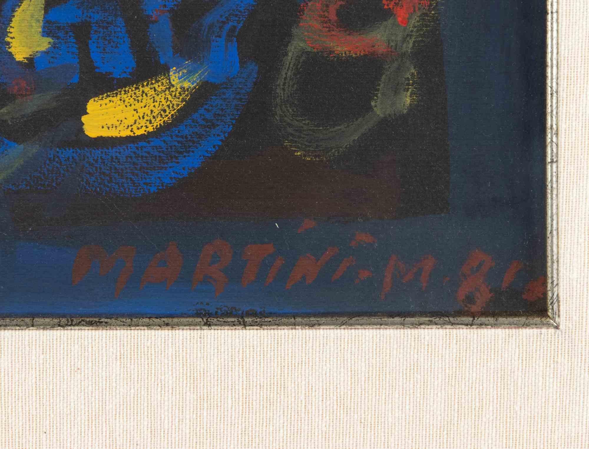 Untitled - Oil paint by Mario Martini - 1981 For Sale 1