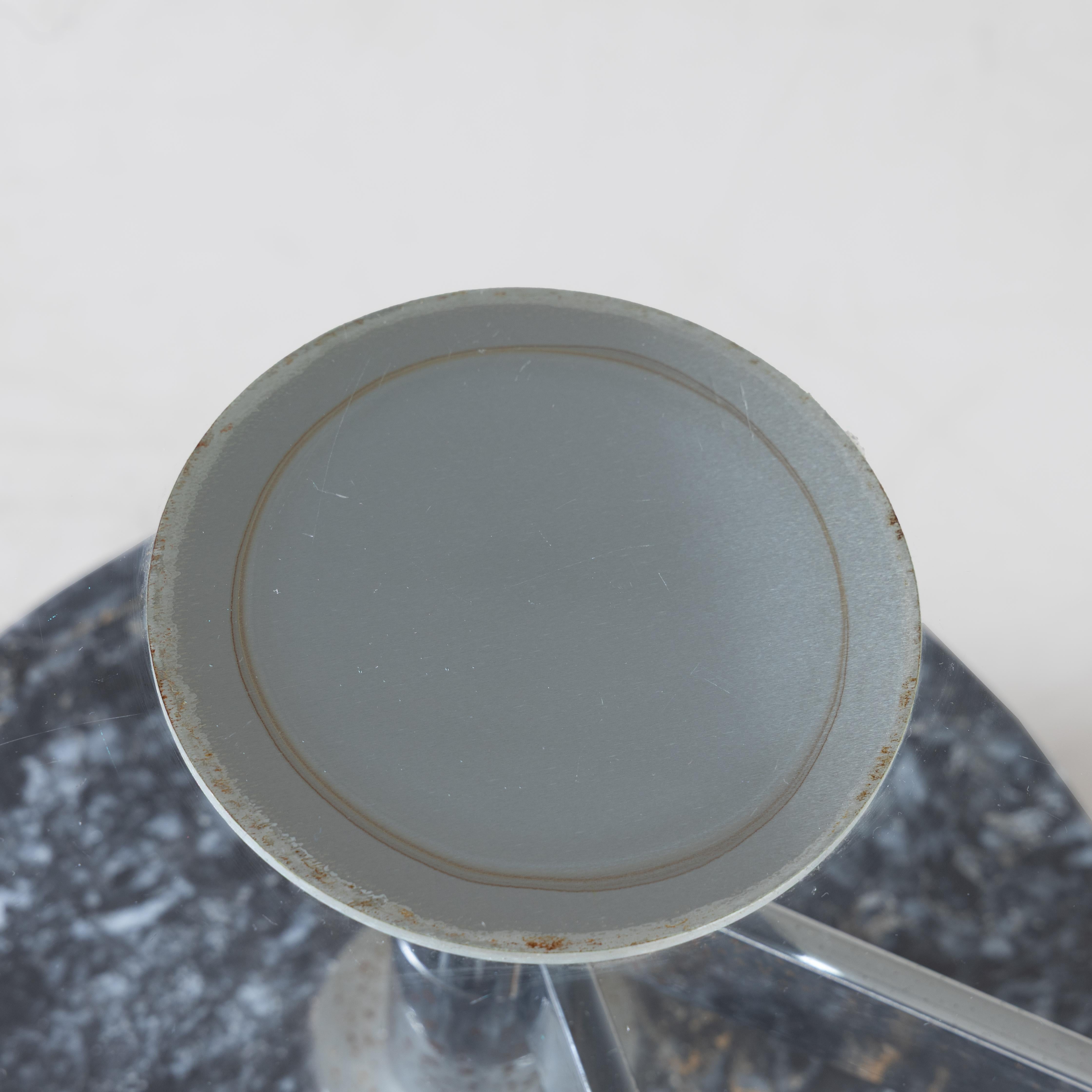 Tavolino ovale in vetro e marmo di Mario Mazzer per Zanette in vendita 10