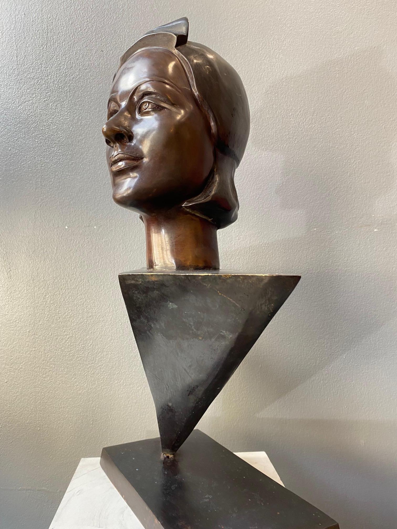 Greta Garbo by Mario Napoli - Bronze 50x60x28 cm 2