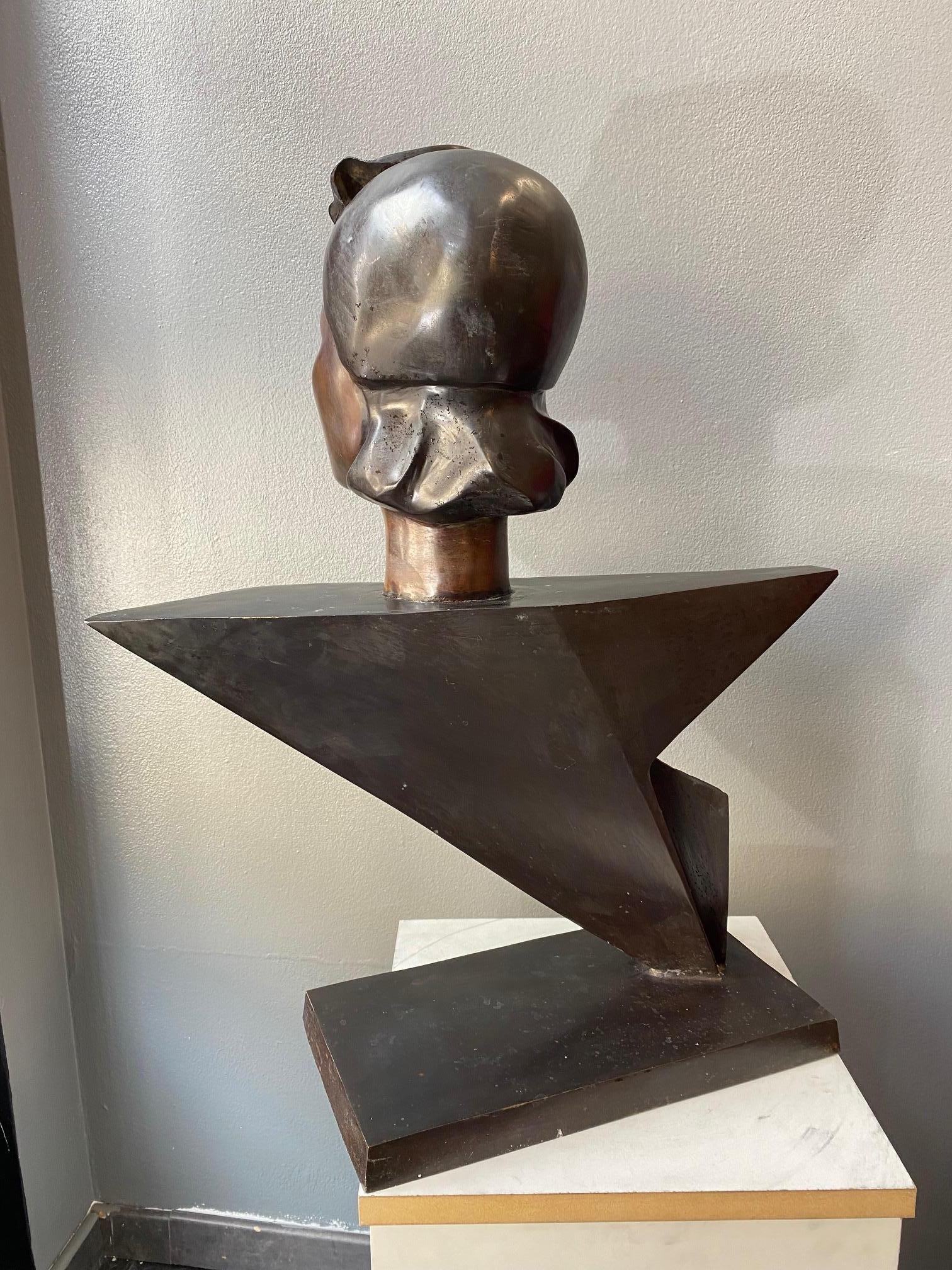 Greta Garbo by Mario Napoli - Bronze 50x60x28 cm 6