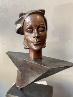 Greta Garbo par Mario Napoli - Bronze 50x60x28 cm