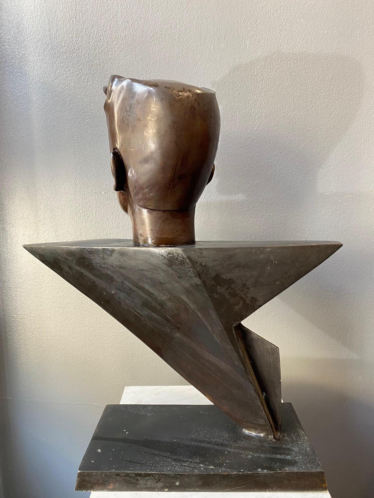 James Dean by Mario Napoli - Bronze 60x50x28 cm For Sale 3