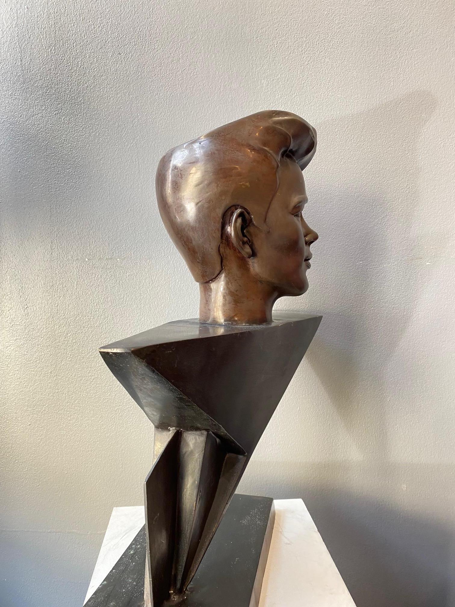 James Dean by Mario Napoli - Bronze 60x50x28 cm For Sale 4
