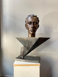 Jean Cocteau by Mario Napoli - Bronze 60x50x28 cm