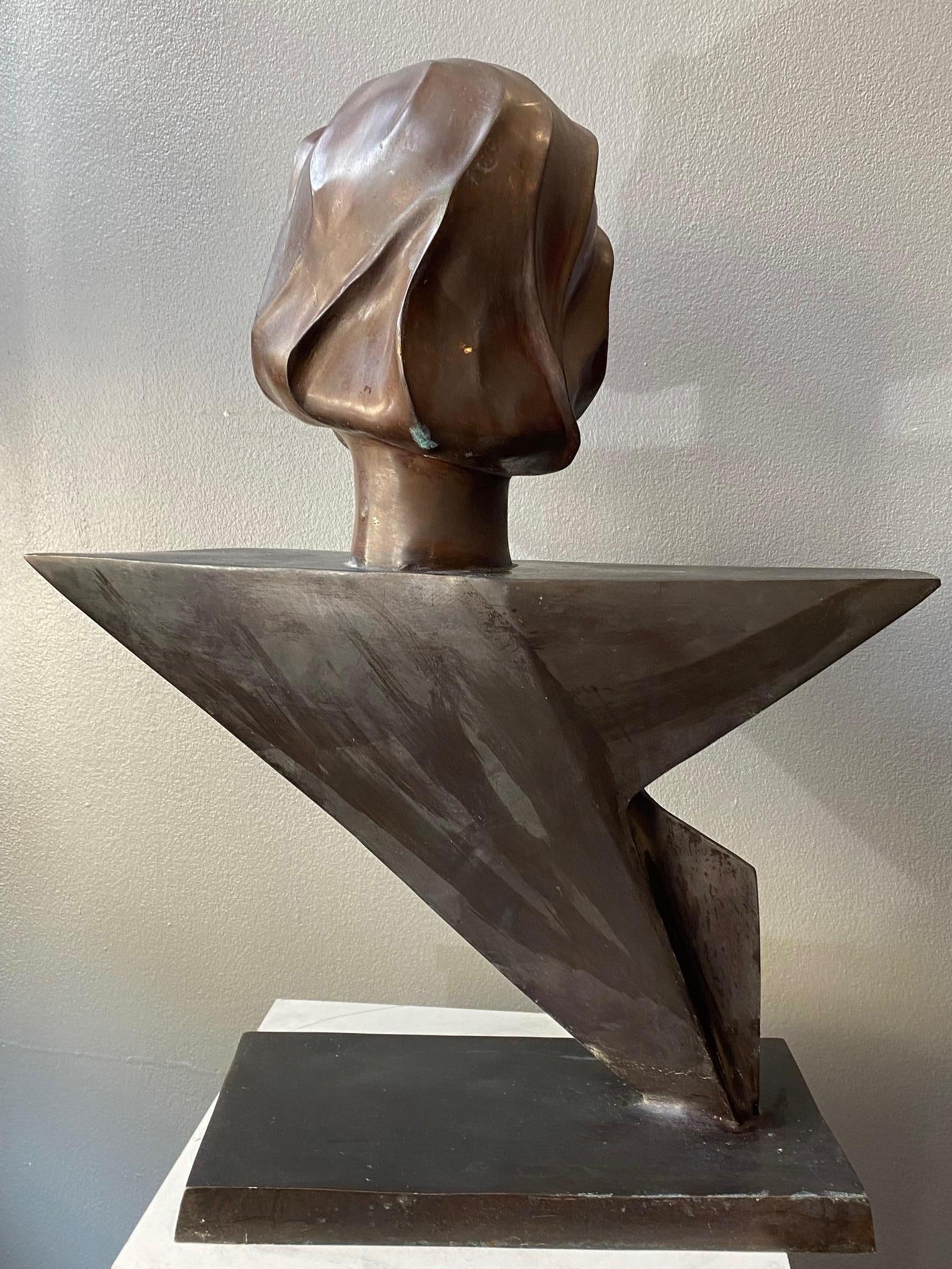 Marlène Dietrich by Mario Napoli - Bronze 50x60x28 cm For Sale 3