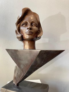 Marlène Dietrich par Mario Napoli - Bronze 50x60x28 cm