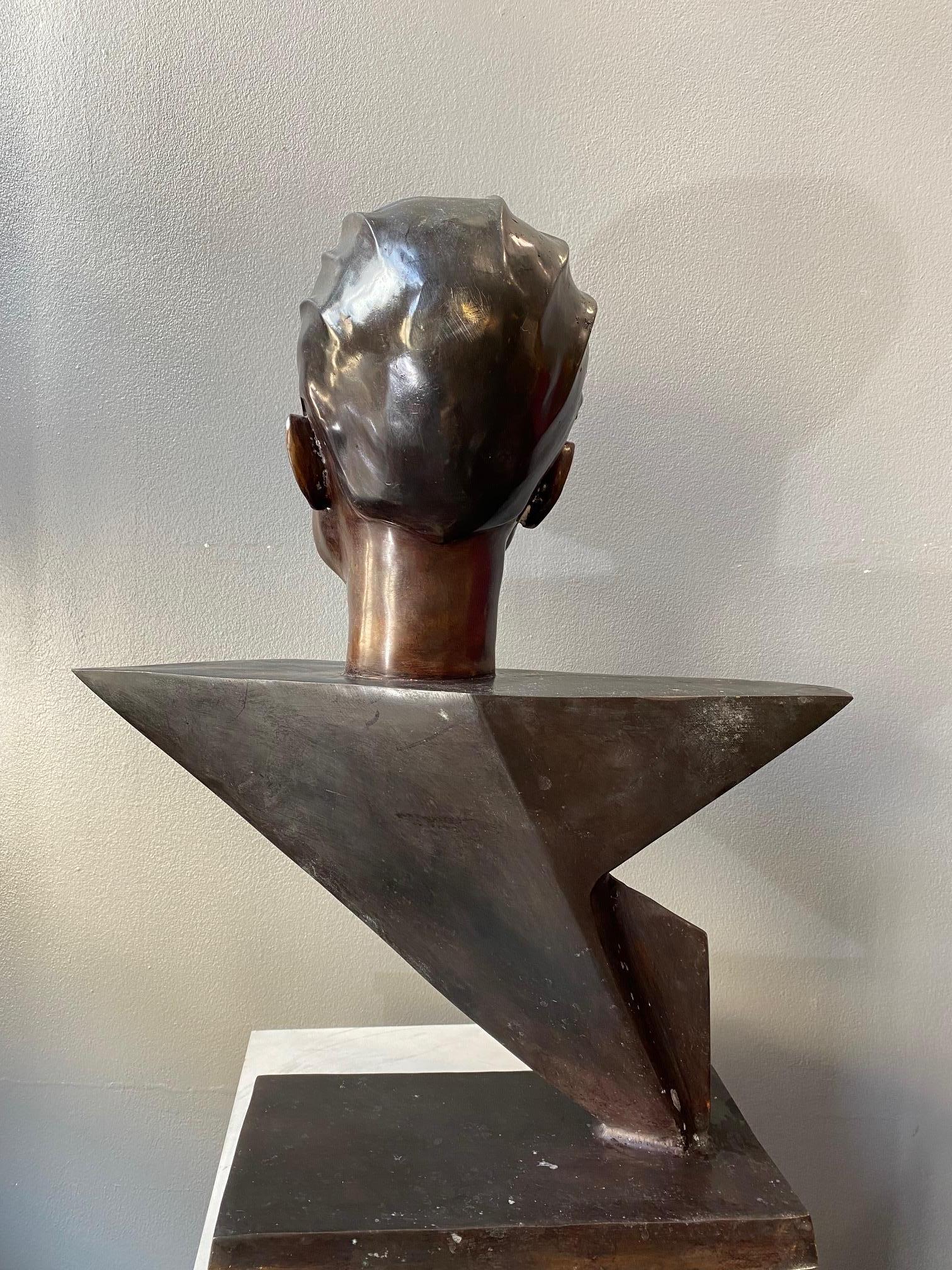 Orson Wells by Mario Napoli - Bronze 60x50x28 cm For Sale 5