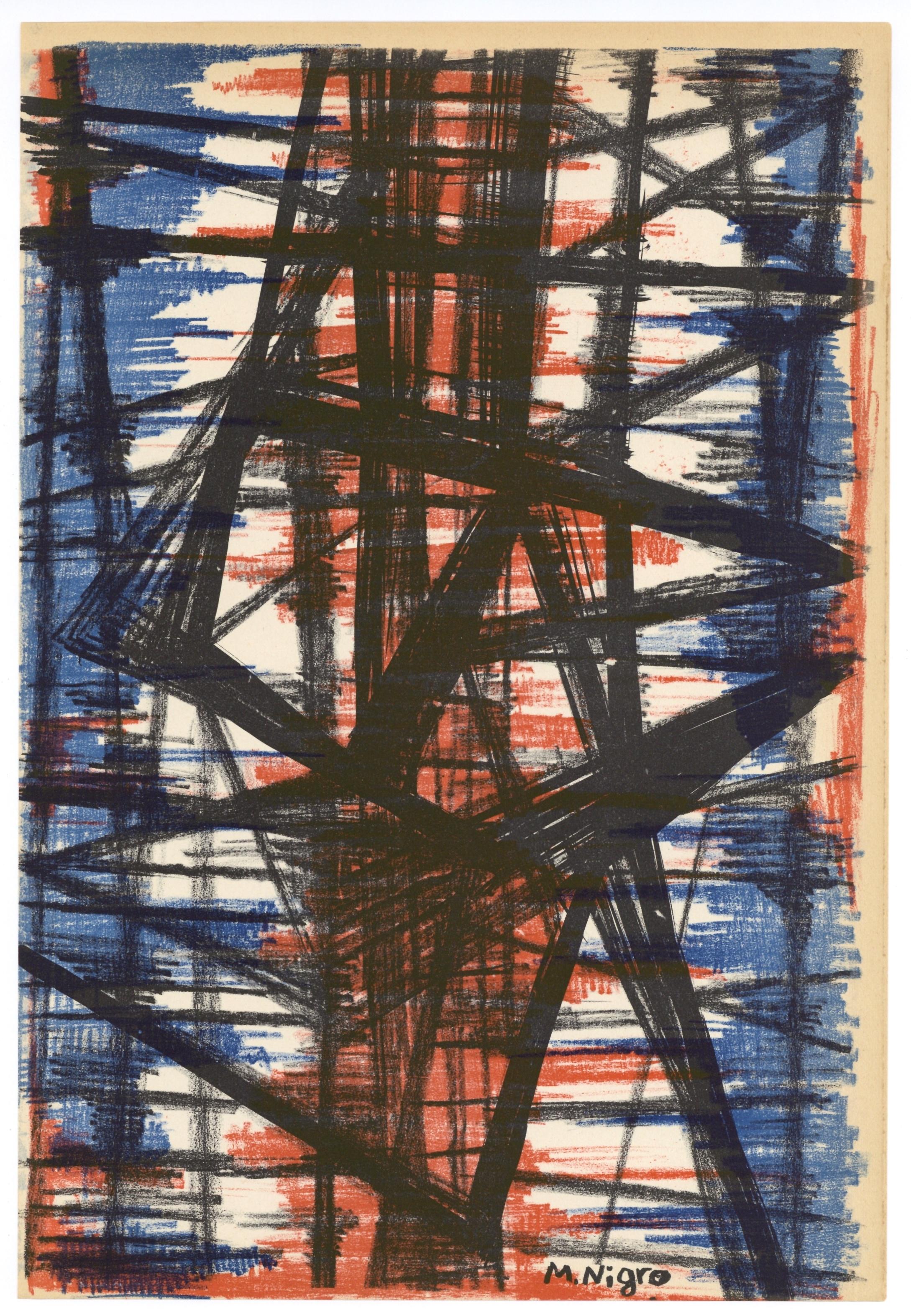litografia originale - Print di Mario Nigro