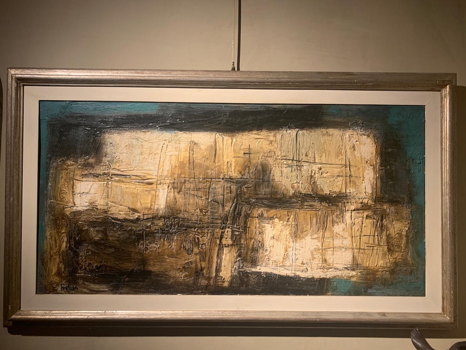 Dipinto astratto italiano degli anni sessanta - Painting di Mario Nuti