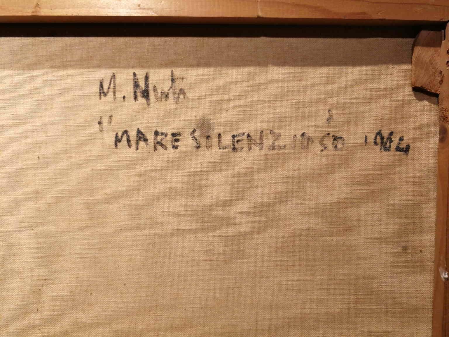 Mario Nuti Silent See Abstract Painting 1964 oil canvas signed titled dated 12