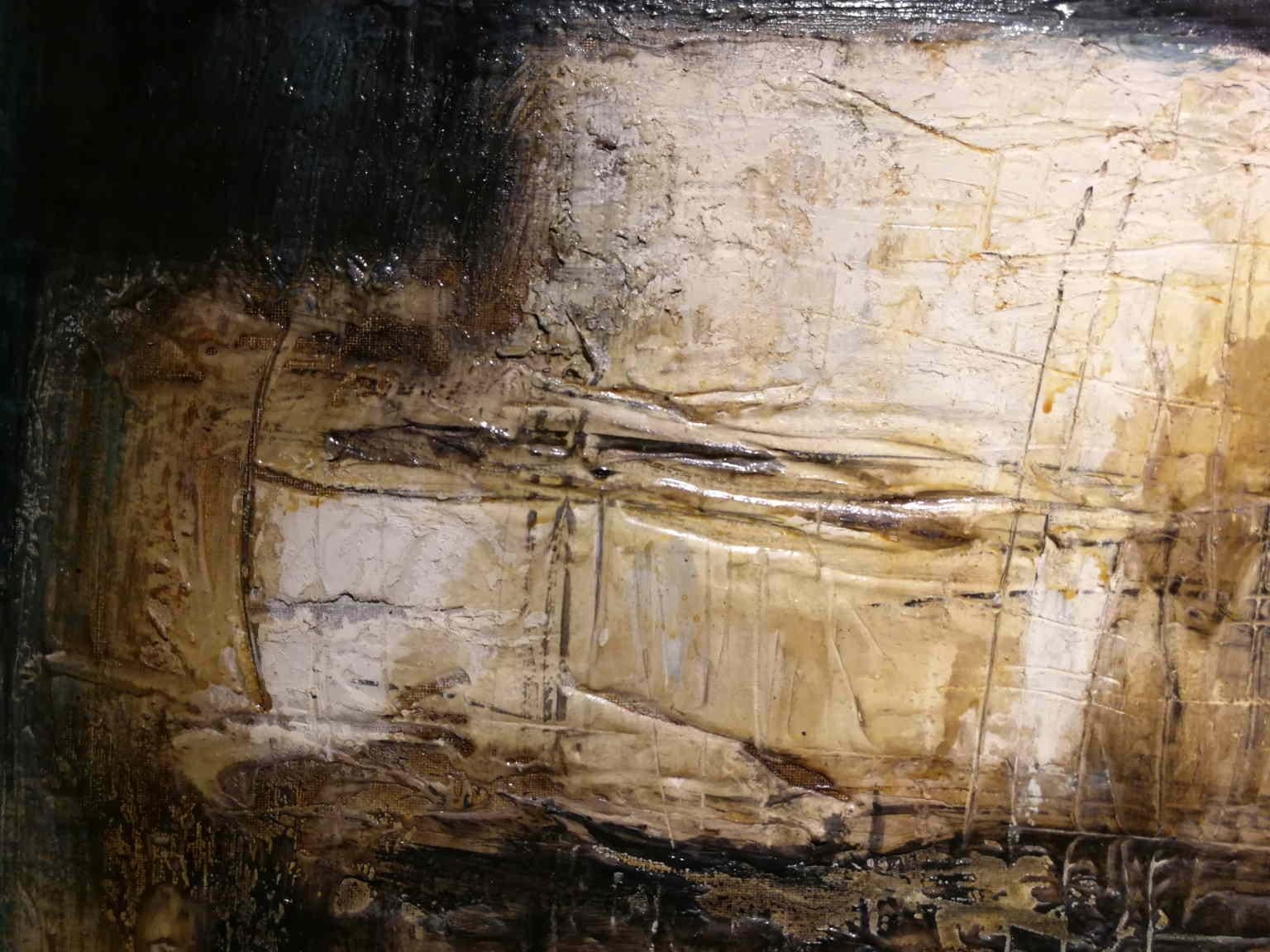 Mario Nuti Silent See Abstract Painting 1964 oil canvas signed titled dated 5