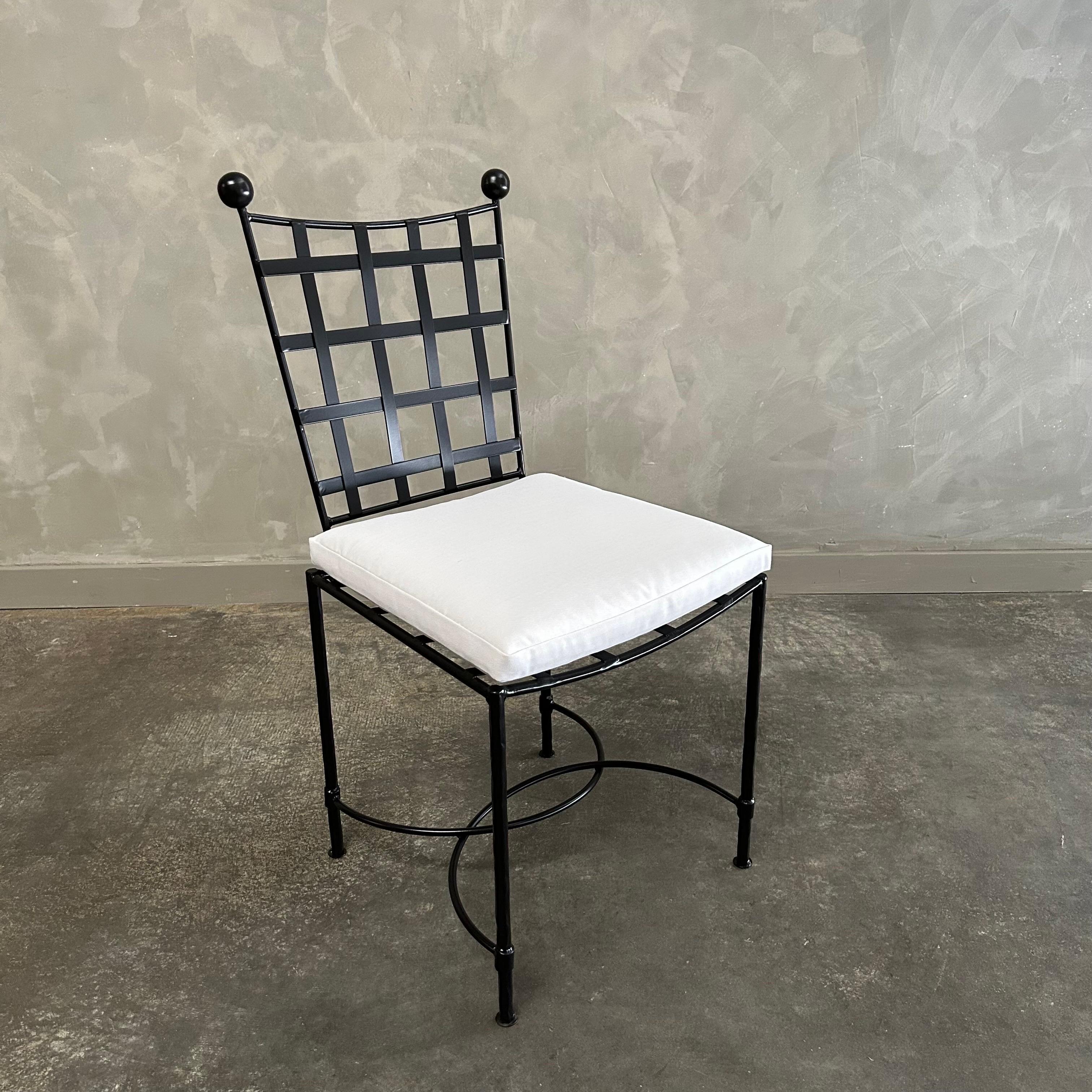 Mario outdoor iron dining chair In New Condition For Sale In Brea, CA