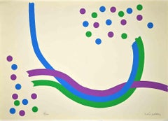 Abstract Composition - Original Screen Print by Mario Padovan - 1977