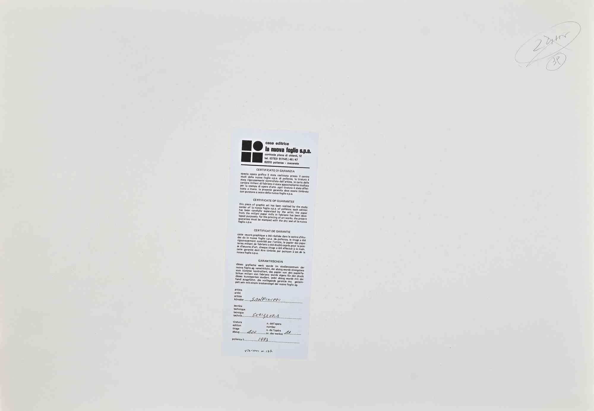 Abstract Composition - Screen Print by Mario Padovan - 1971 For Sale 1