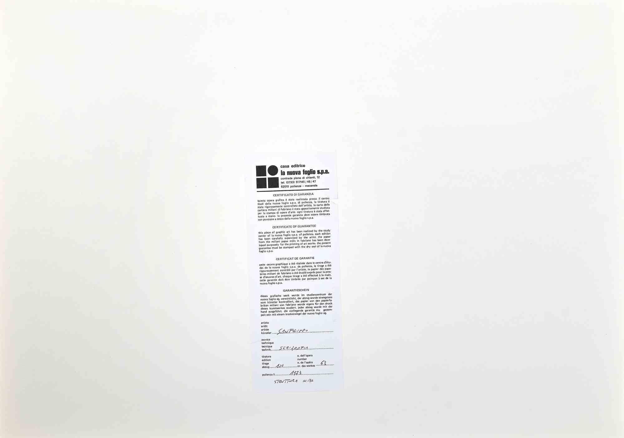 Composition abstraite - Impression sérigraphiée de Mario Padovan - 1971 en vente 1