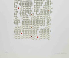 Composition abstraite - Impression sérigraphiée de Mario Padovan - 1971