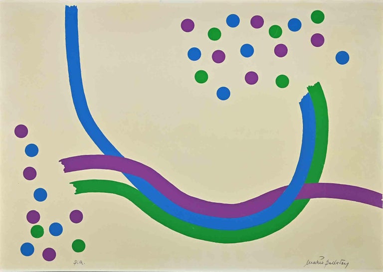 Abstract Composition in Pink is acontemporary artwork realized by Mario Padovan in 1971.

Mixed-colored screen print.

Hand-signed on the lower margin. Artist's proof, "P.A" on the lower left in pencil.

Very Good conditions.