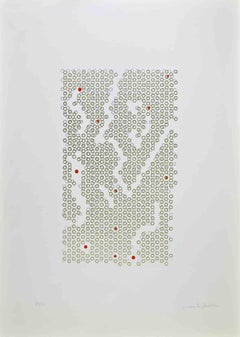 Composition abstraite - Impression sérigraphiée de Mario Padovan - 1971
