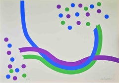 Abstract Composition - Screen Print by Mario Padovan - 1971