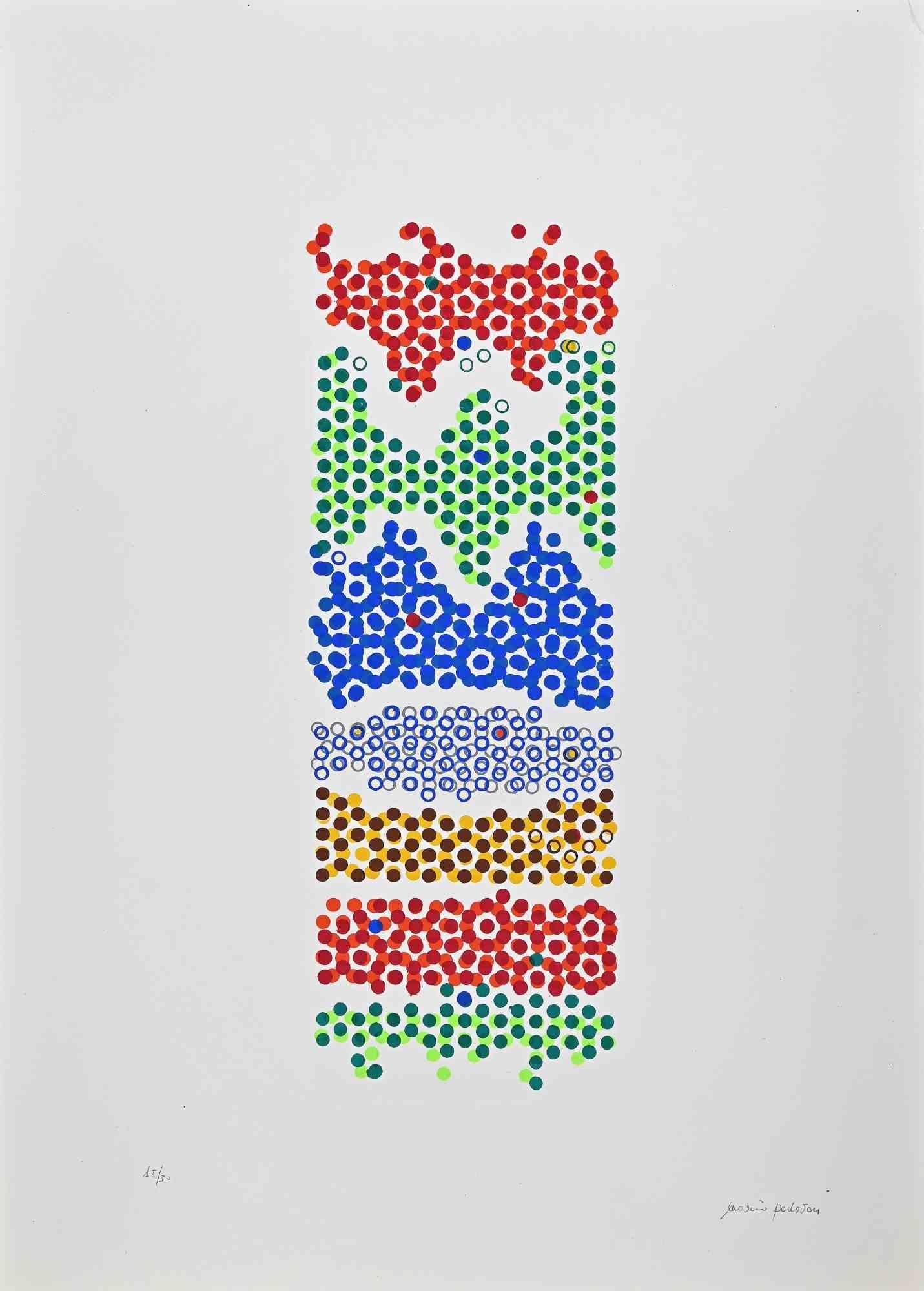Colourful Illusion - Screen Print by Mario Padovan - 1971