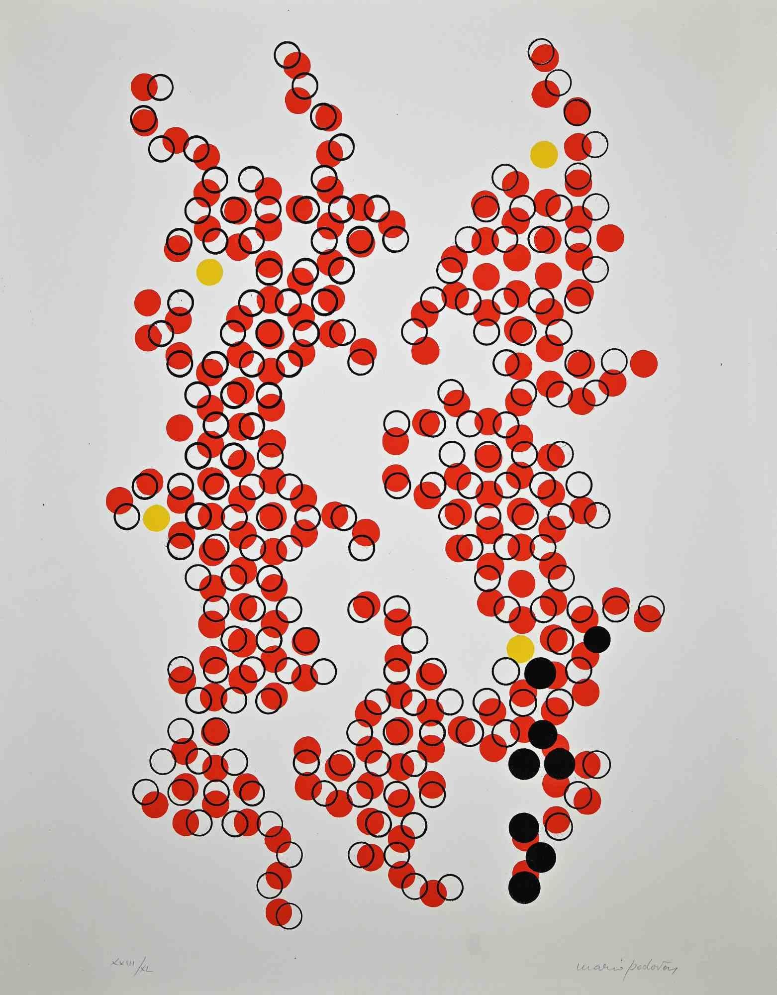 Disconnected Circles  is an original colored serigraph realized by Mario Padovan   in the  1970s .

Hand-signed in pencil on the lower right. Numbered in pencil on the lower left. Edition of 50.

Good conditions except for some light folds along the