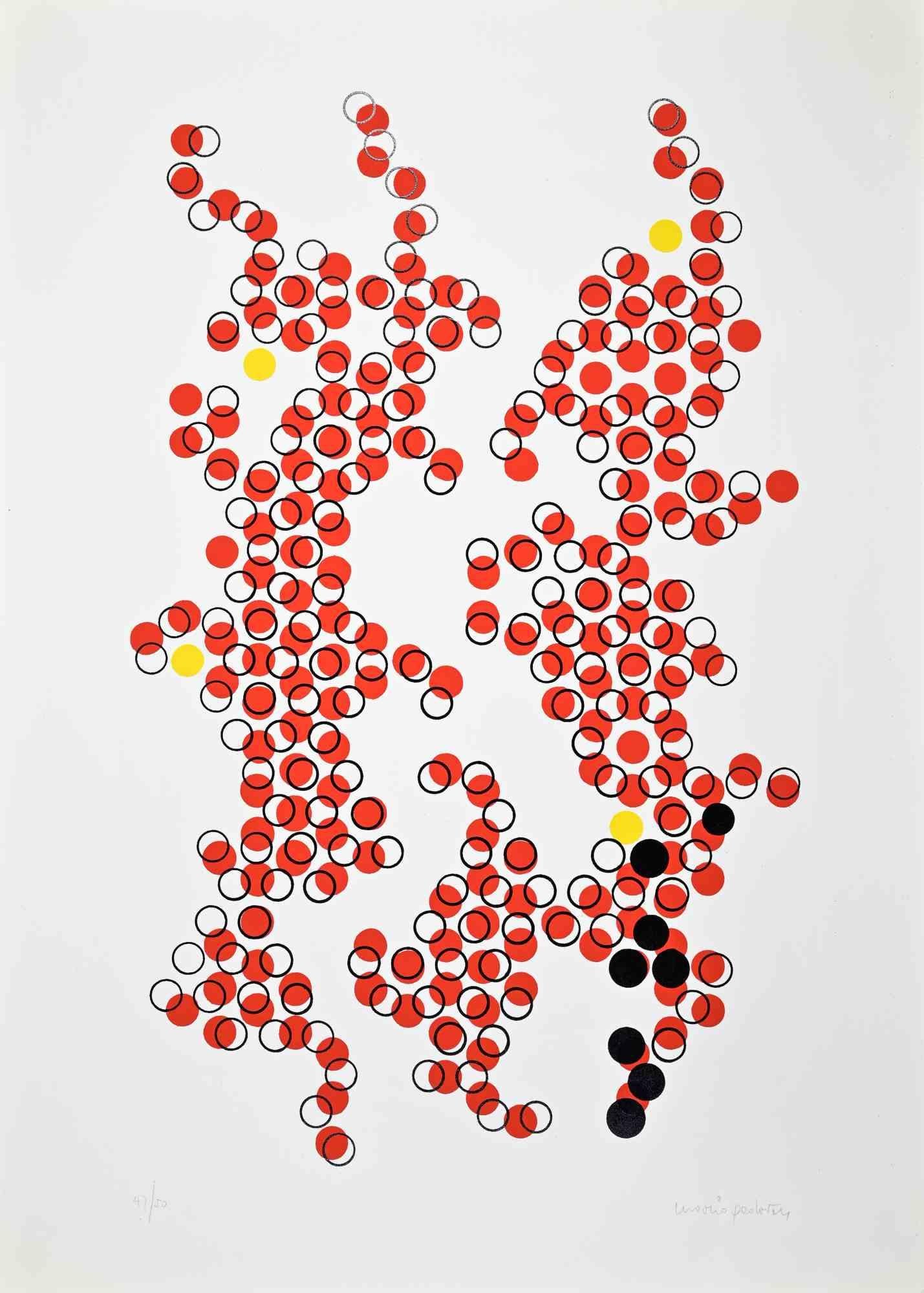 Disconnected Circles - Screen Print by Mario Padovan - 1970s