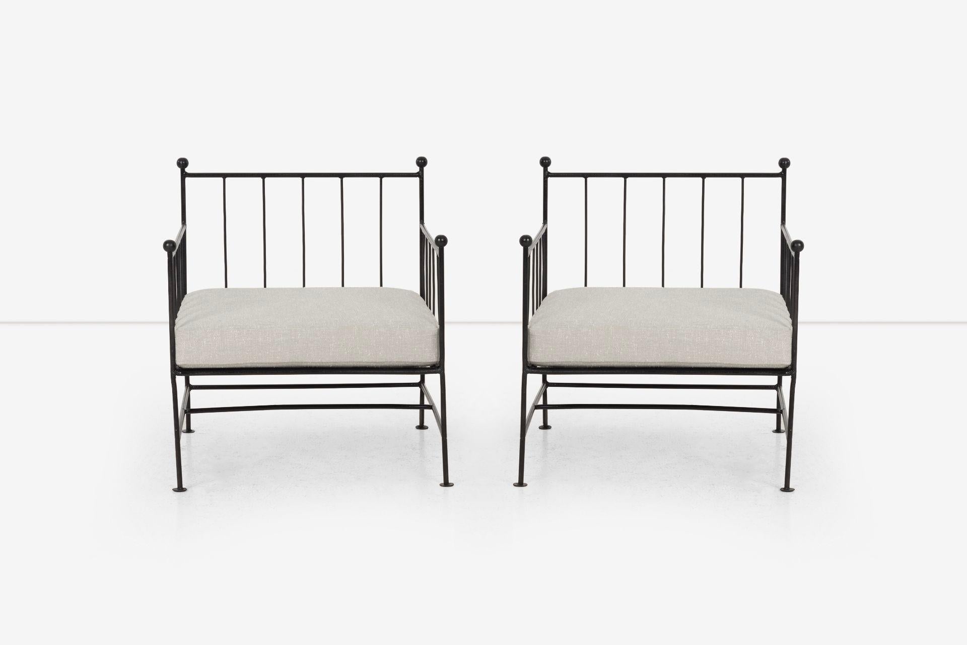 Sillones de hierro forjado Mario Papparzini para Salterini Moderno de mediados de siglo en venta