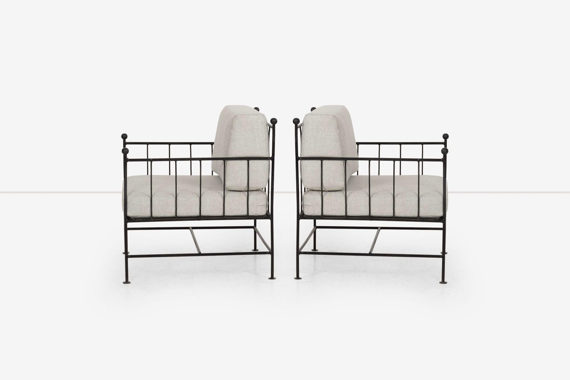 Sillones de hierro forjado Mario Papparzini para Salterini Pintado en venta
