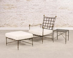 Mario Papperzini Sedia da giardino in ferro Amalfi + Ottomano