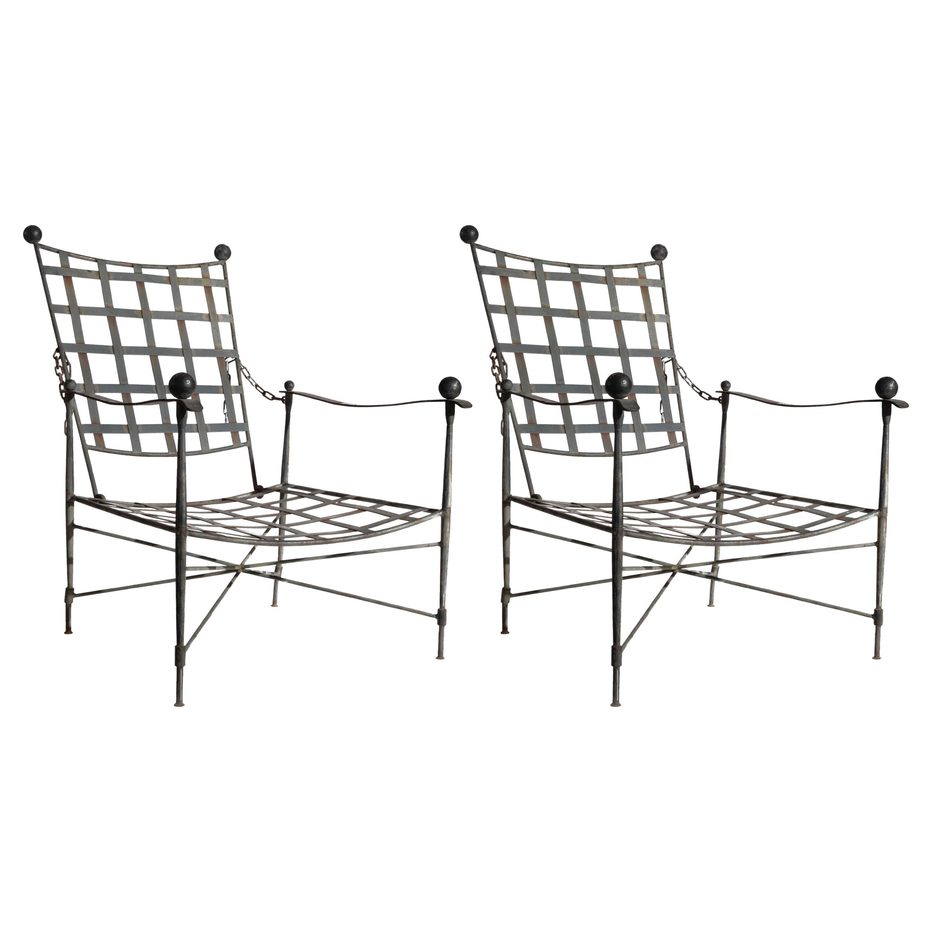 Mario Papperzini Amalfi Lounge Chairs for Salterini, 1950's en venta