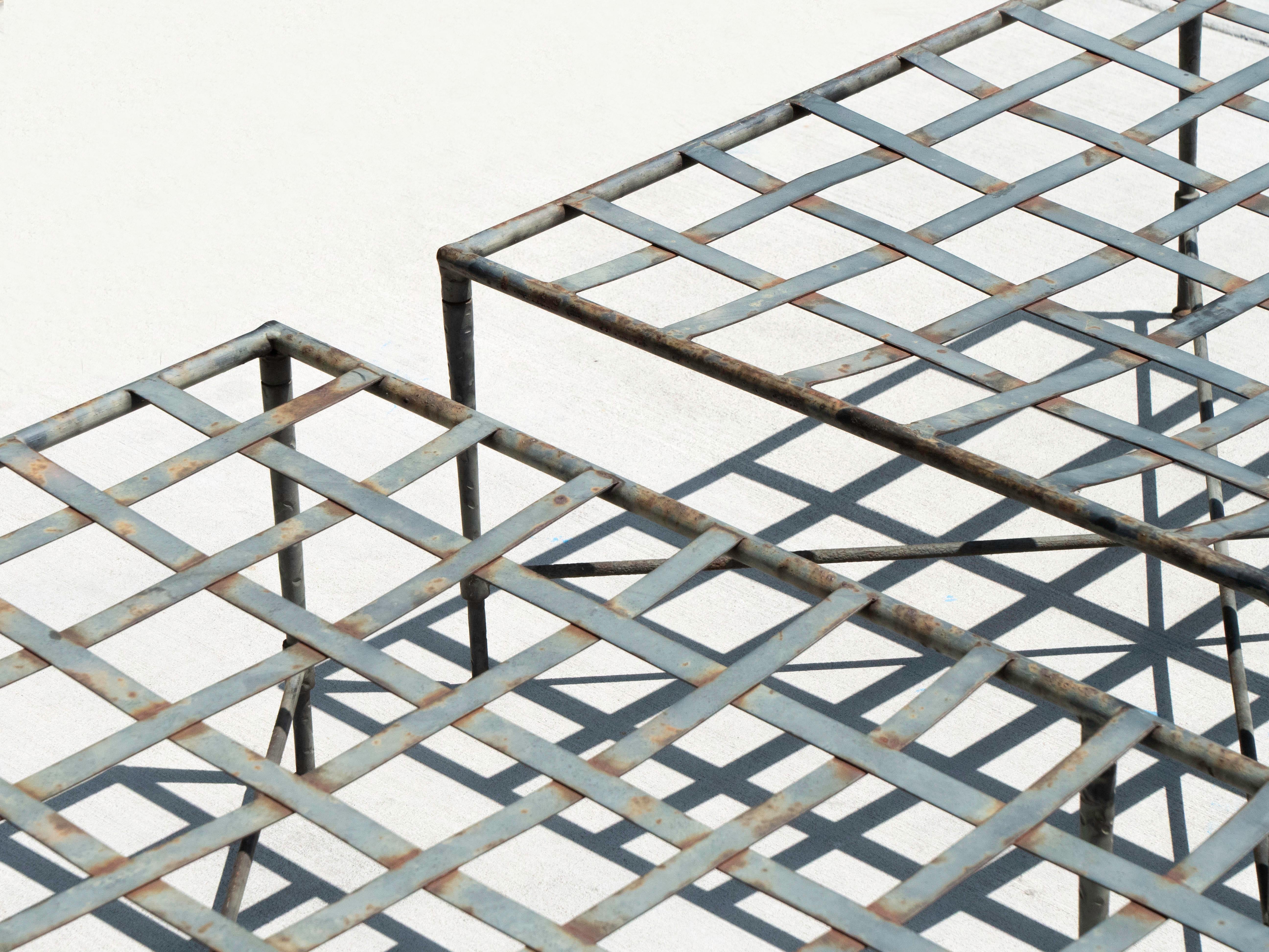 Wrought Iron Mario Papperzini Amalfi Pair of Chaise Lounges for Salterini, 1950's For Sale