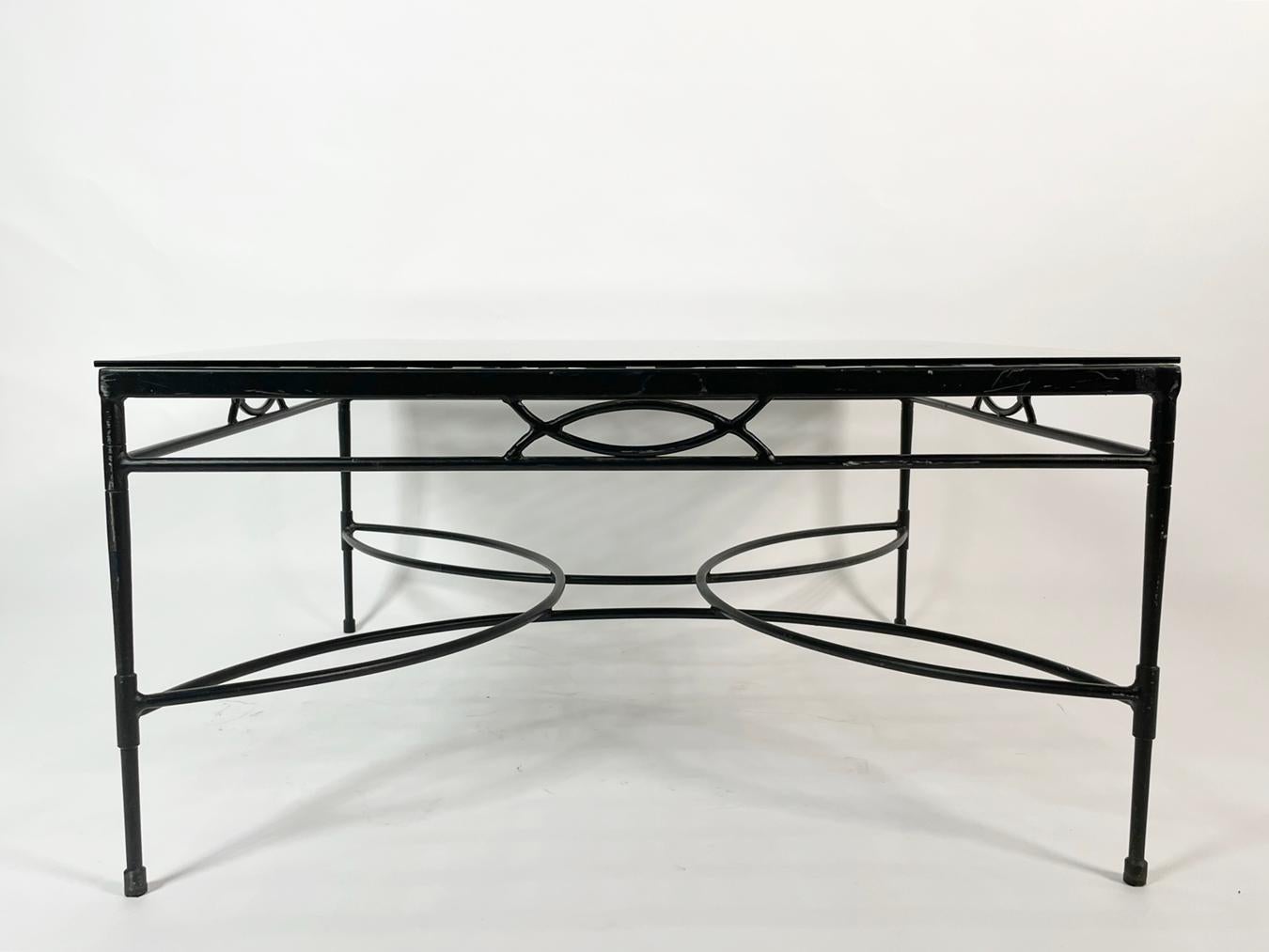 Modern Mario Papperzini Coffee Table with a Glass Top For Sale