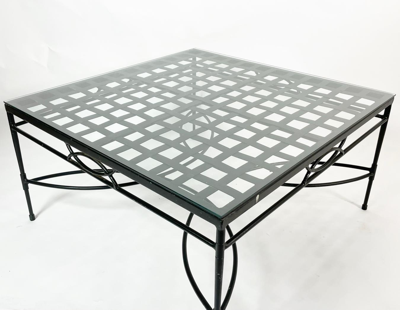 Late 20th Century Mario Papperzini Coffee Table with a Glass Top For Sale