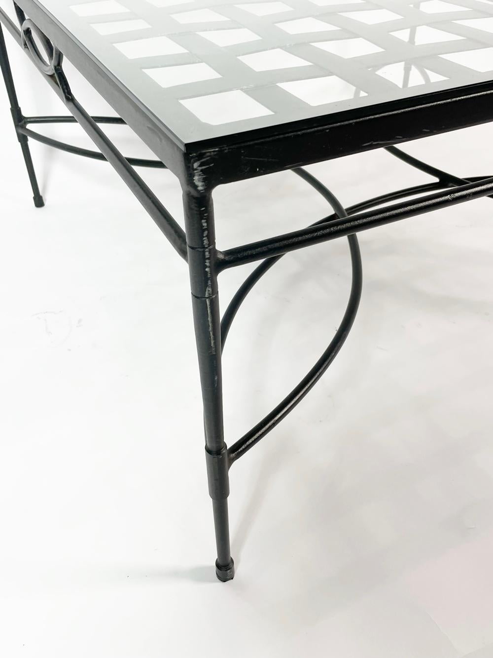 Steel Mario Papperzini Coffee Table with a Glass Top For Sale