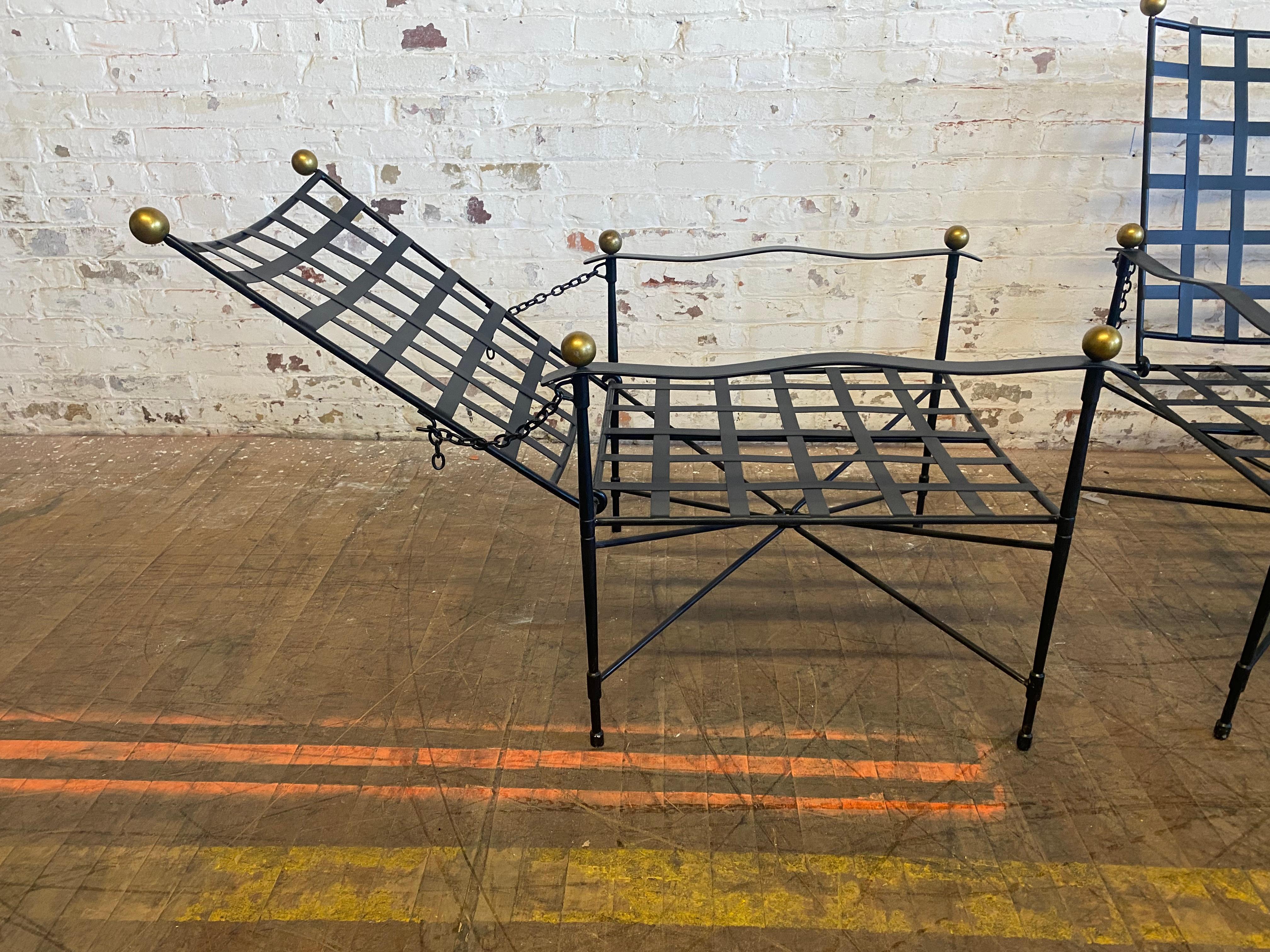 Mid-20th Century Mario Papperzini Daybed and Chairs for John Salterini / Classic Iron Garden Set