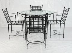 Conjunto de comedor de exterior «Iron» de Mario Papperzini para Janus et Cie: mesa y 4 sillas