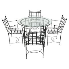 Conjunto de comedor de exterior «Iron» de Mario Papperzini para Janus et Cie: mesa y 4 sillas