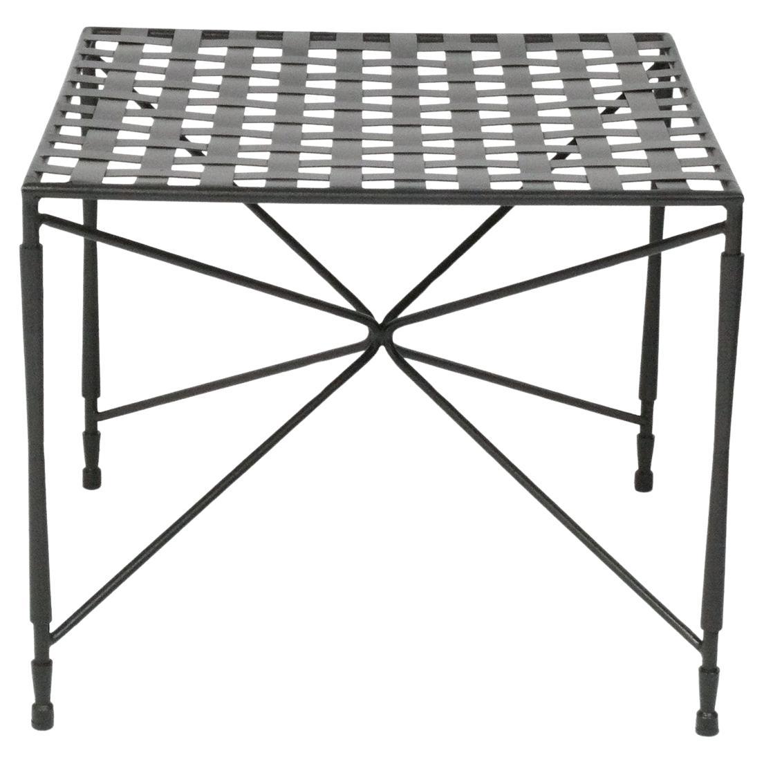 Mario Papperzini for Salterini Iron Table End or Coffee Table 22"w x 18"h YSL For Sale