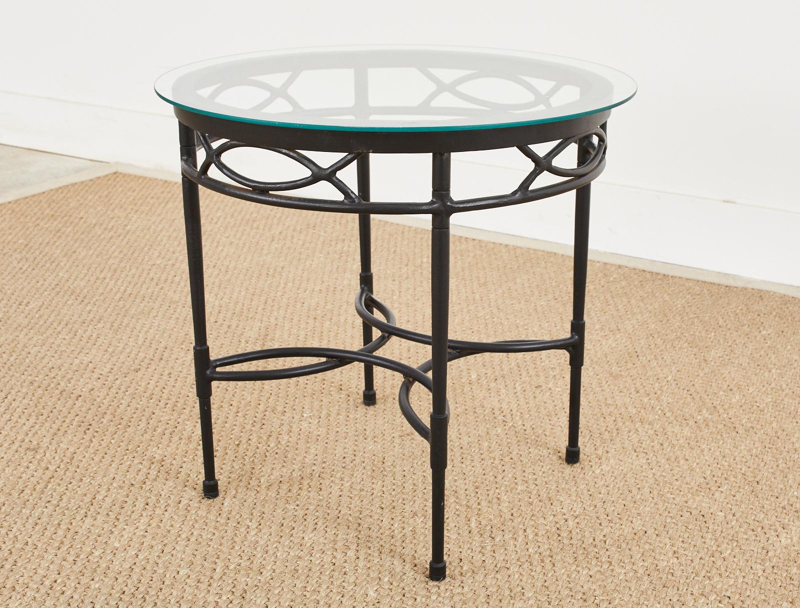 Powder-Coated Mario Papperzini for Salterini Style Patio Garden Drinks Table For Sale