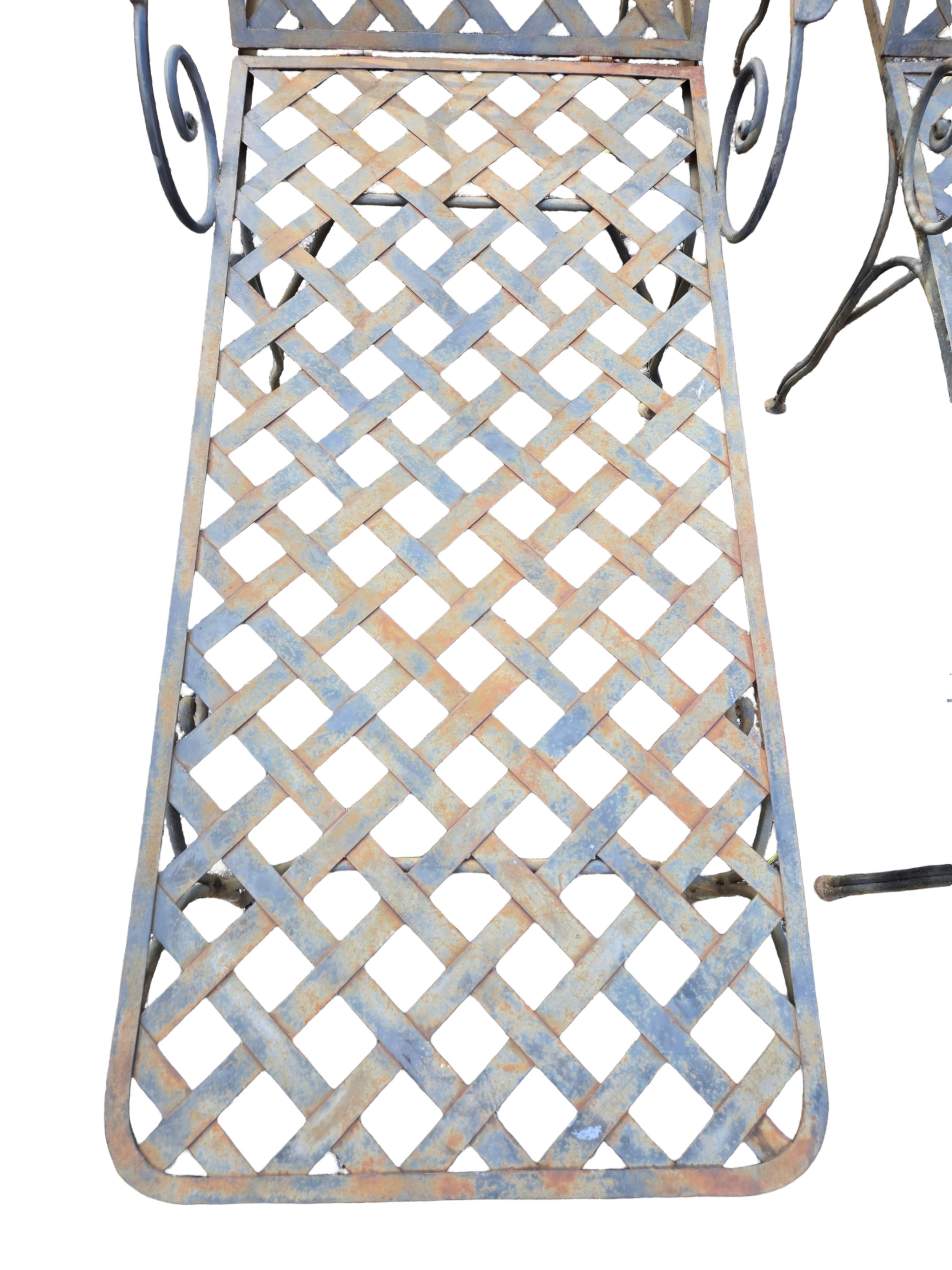 Mario Papperzini Style Wrought Iron Chaise Lounge Chairs en venta 3