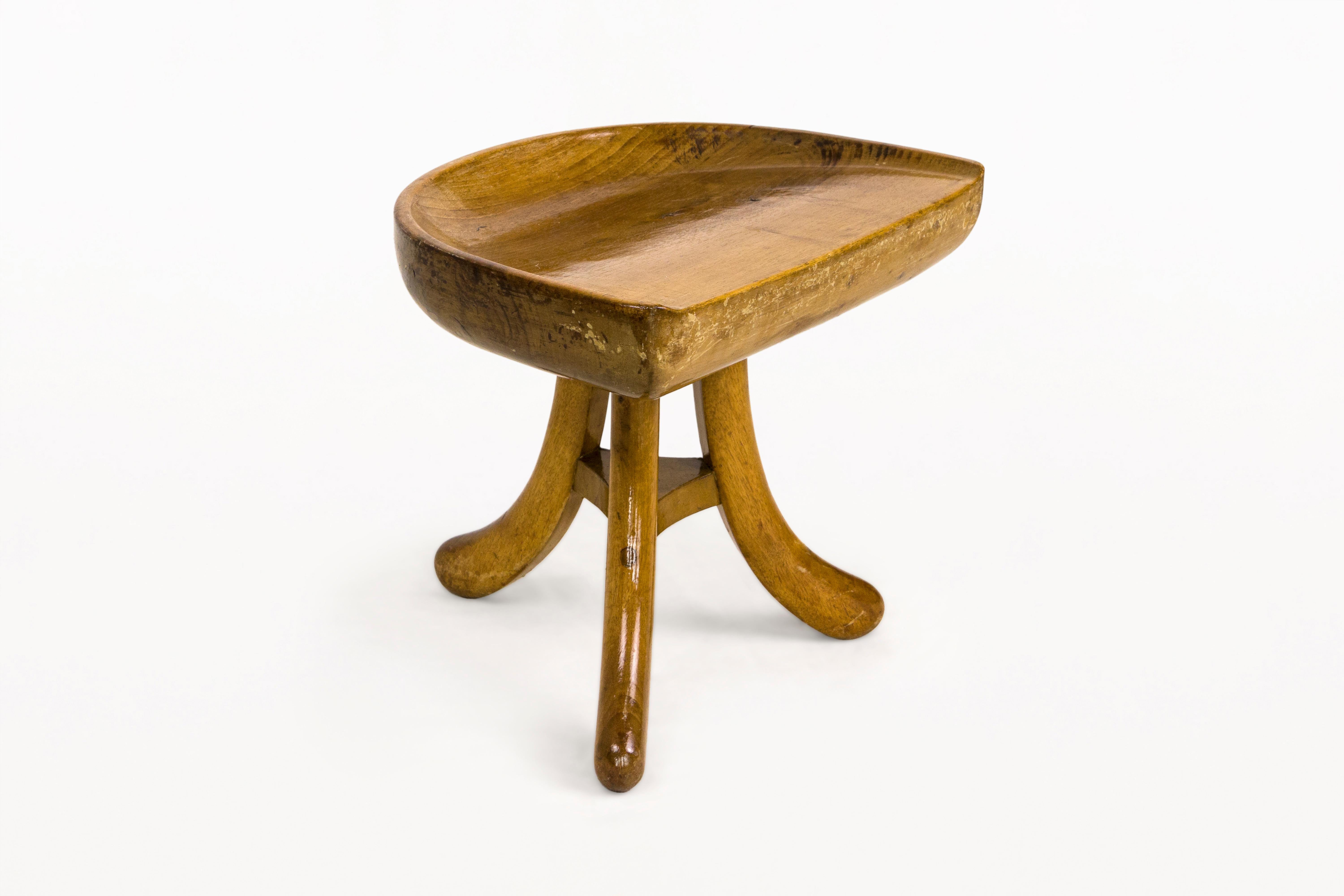 Mario Passanti Stool.
Very decorative.
Made with oak.
Circa 1960, Italy.
Very good vintage condition.
Mid-Century Modern (MCM) is a design movement in interior, product, graphic design, architecture, and urban development that was popular from