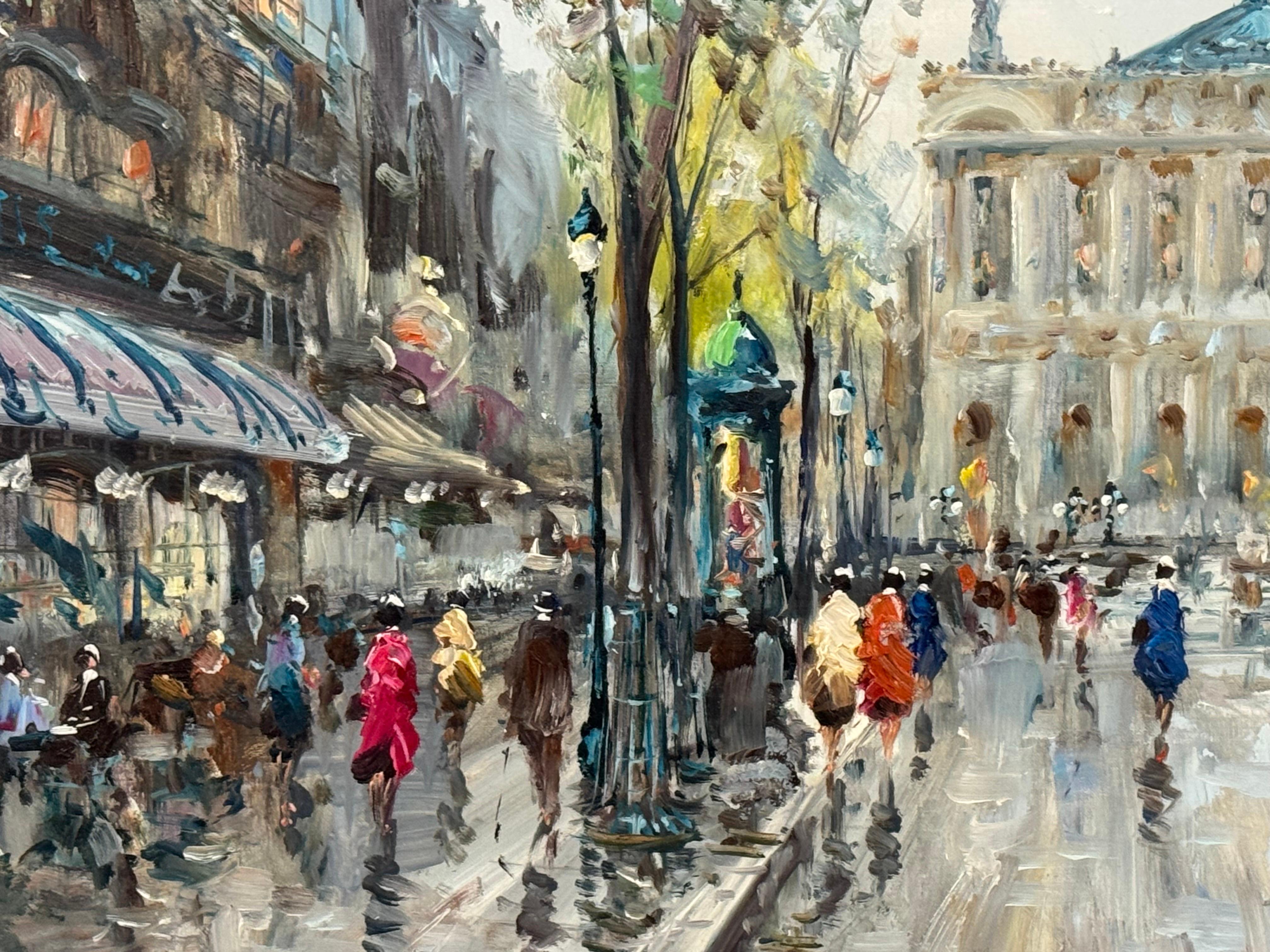 Paris Palais Garnier (Opéra) avec personnages 20e siècle Post-Impressionnisme en vente 6