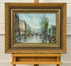 Escena callejera de París con figuras Calle parisina Siglo XX Postimpresionismo