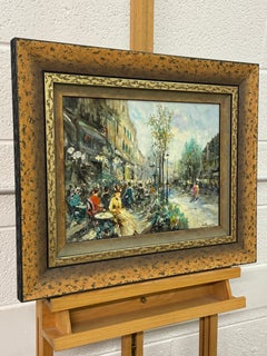Parisian Café Terrace Street Street with Figures 20th Century Post-Impressionism