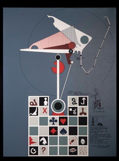 Monument Brieftasche - Original Lithographie von Mario Persico - 1970 ca.