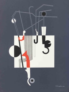 Sign Board - Lithograph by Mario Persico - 1970