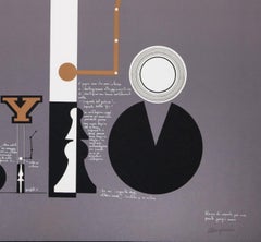 Signal Block - Original Lithograph by Mario Persico . 1970 ca.