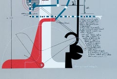 Segnali che dialogano - Litografia originale di Mario Persico - 1970 ca.